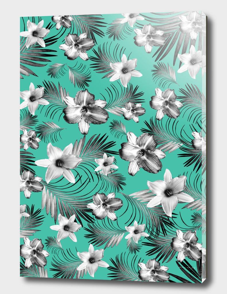 Tropical Flowers Palm Leaves Finesse #5 #tropical #decor