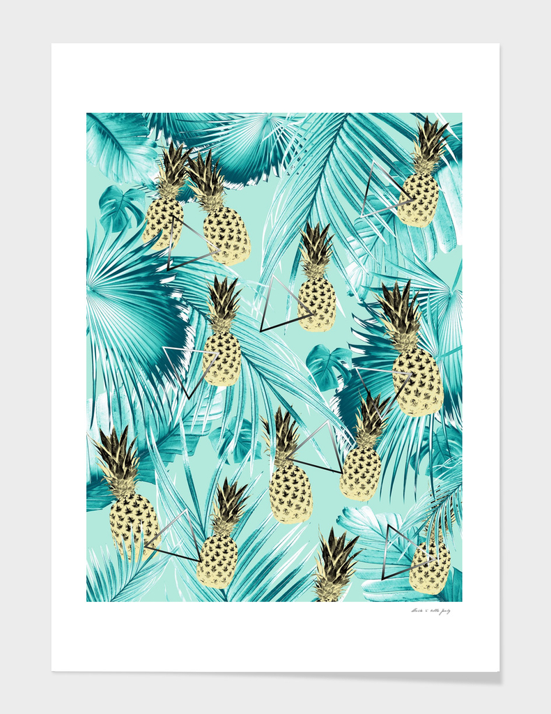 Tropical Pineapple Jungle Geo #3 #tropical #summer #decor