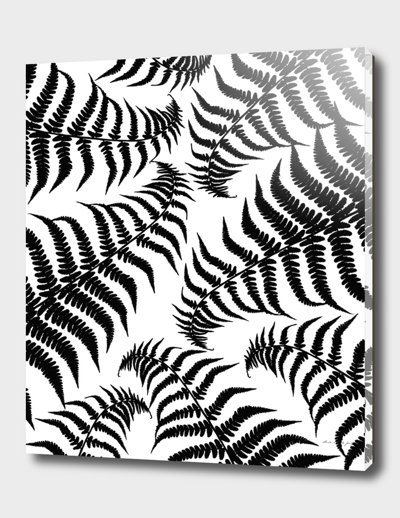 Fern Leaves Pattern - Black Dream #1 #ornamental #decor #art