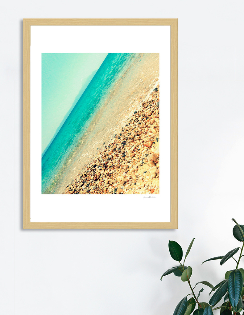 Vertical beach Art print by ARTbyJWP | Curioos - Tilted horizon and Dutch angle photography