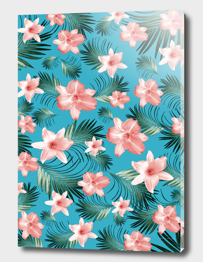 Tropical Flowers Palm Leaves Finesse #8 #tropical #decor