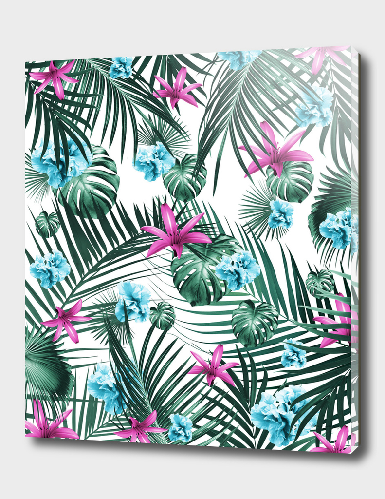 Tropical Flowers & Leaves Paradise #3 #tropical #decor #art