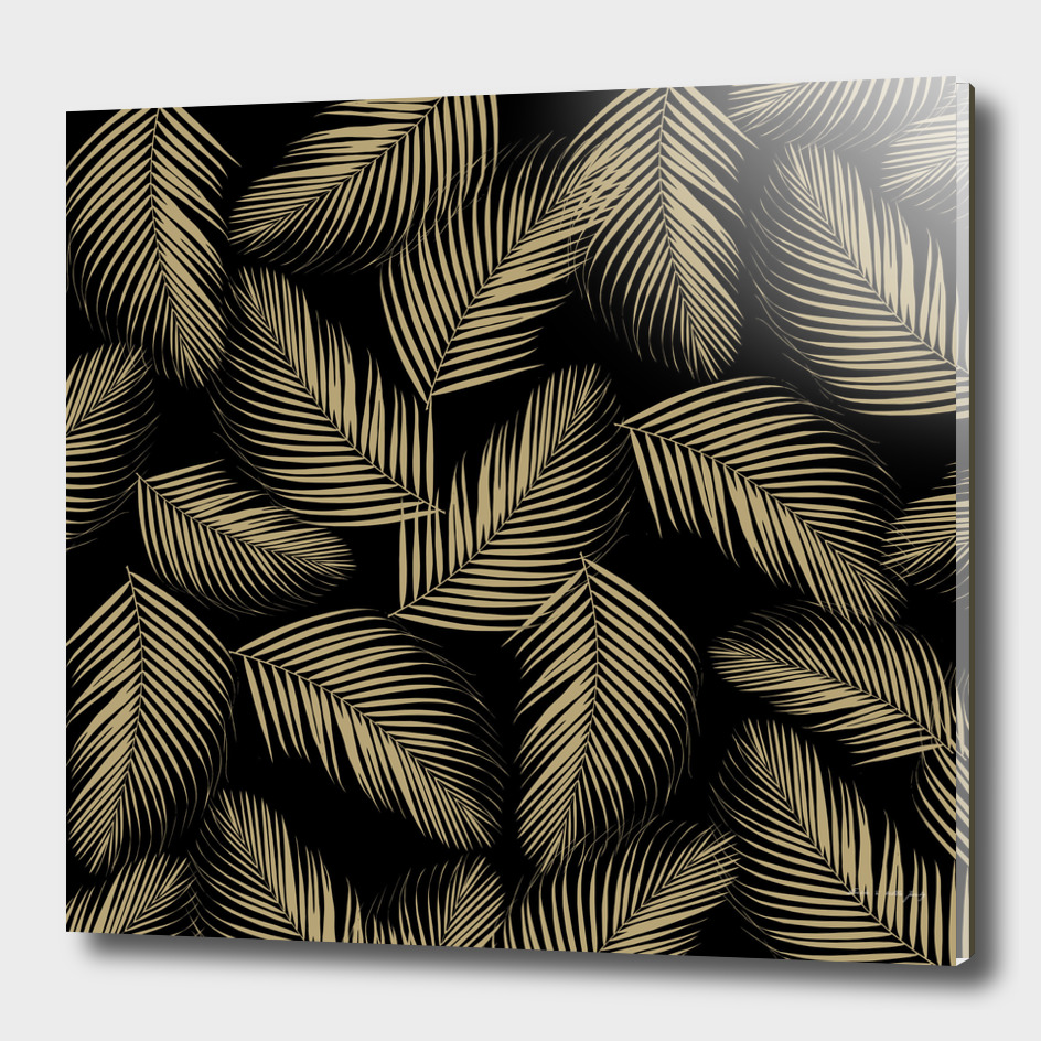 Palm Leaves Pattern - Gold Cali Vibes #1 #tropical #decor