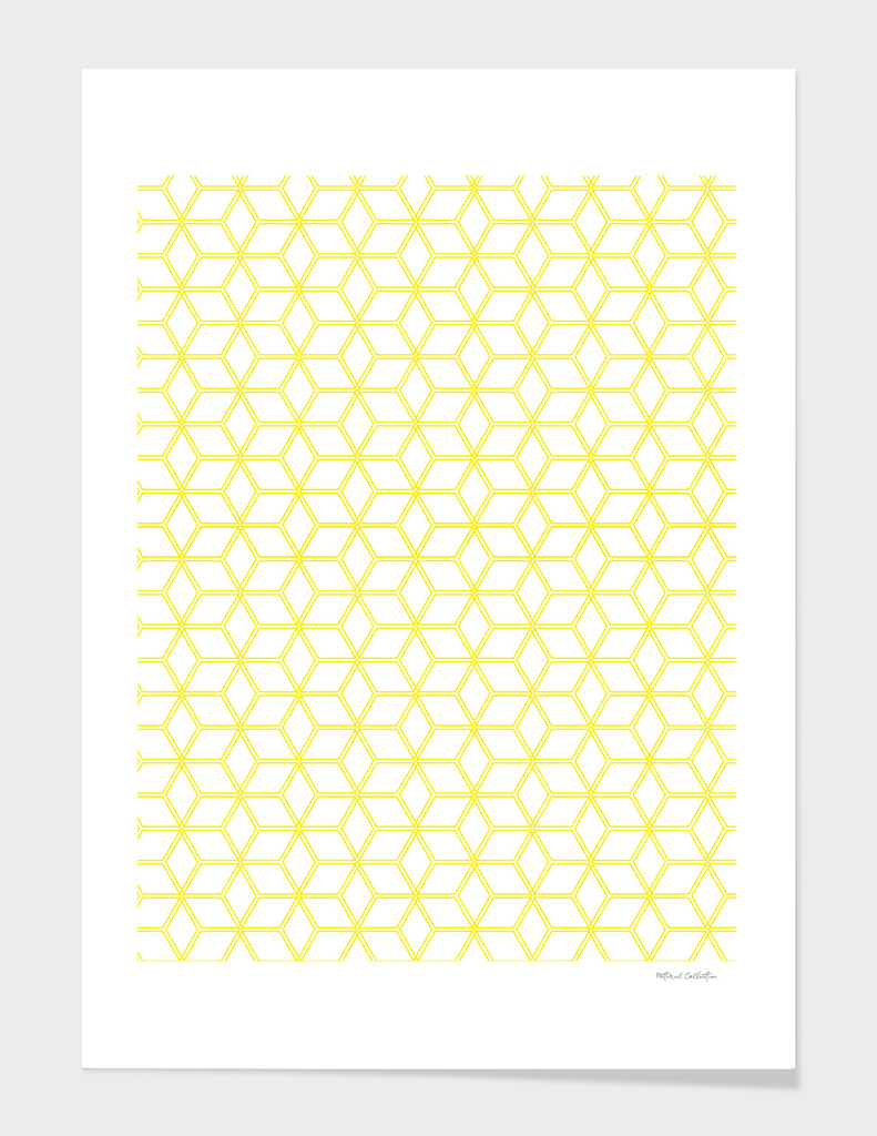 Geometric Hive Mind Pattern - Yellow #193