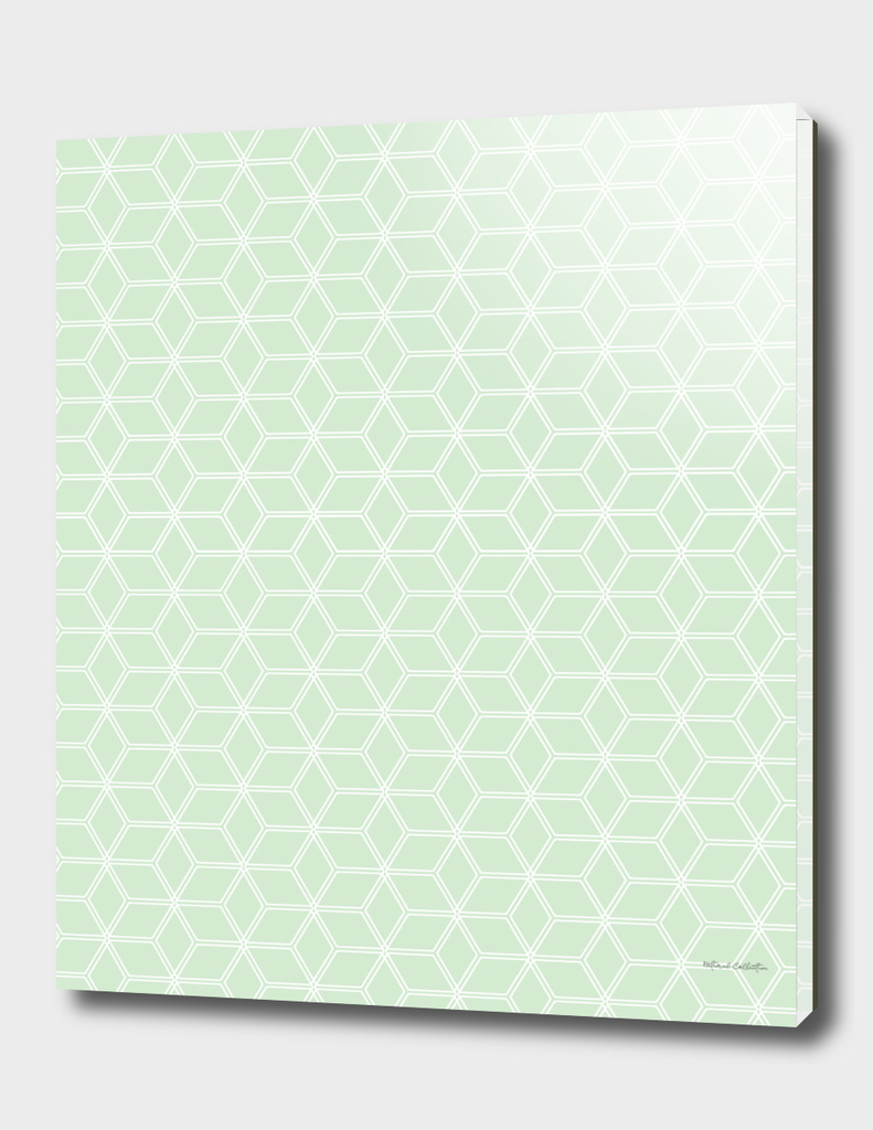 Geometric Hive Mind Pattern - Light Green #395