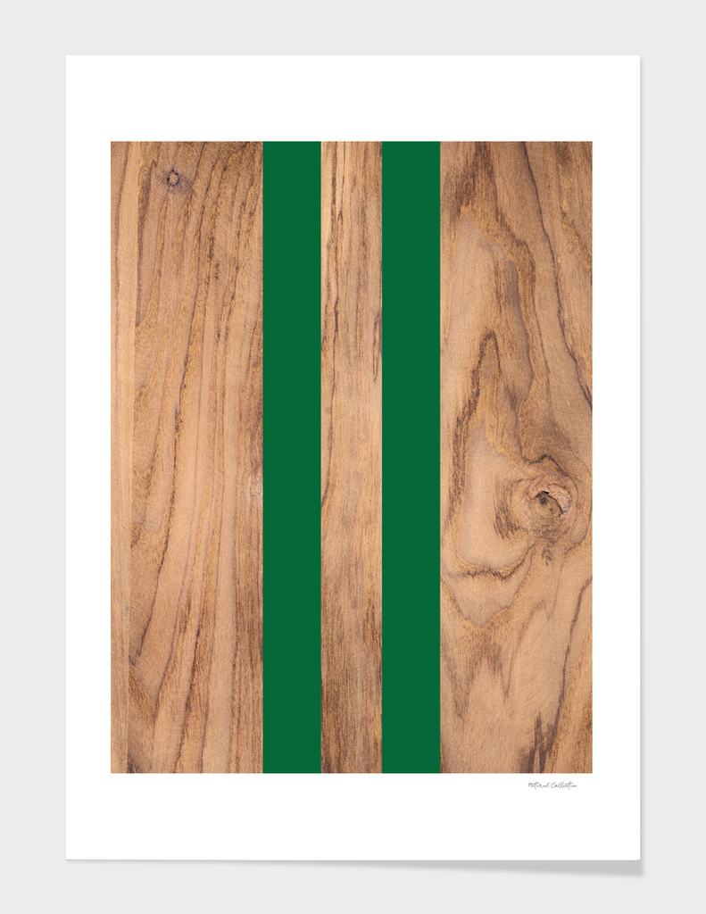 Striped Wood Grain Design - Green #319