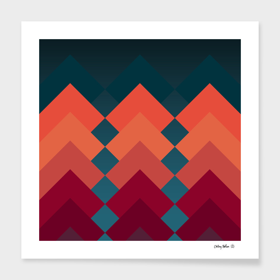Bold Liner - Abstract Mountains