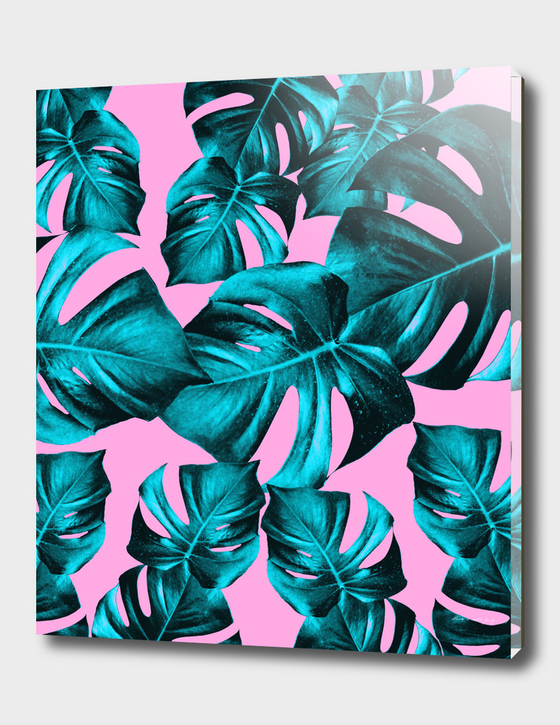 Monstera Leaves Summer Vibes Pattern #1 #tropical #decor
