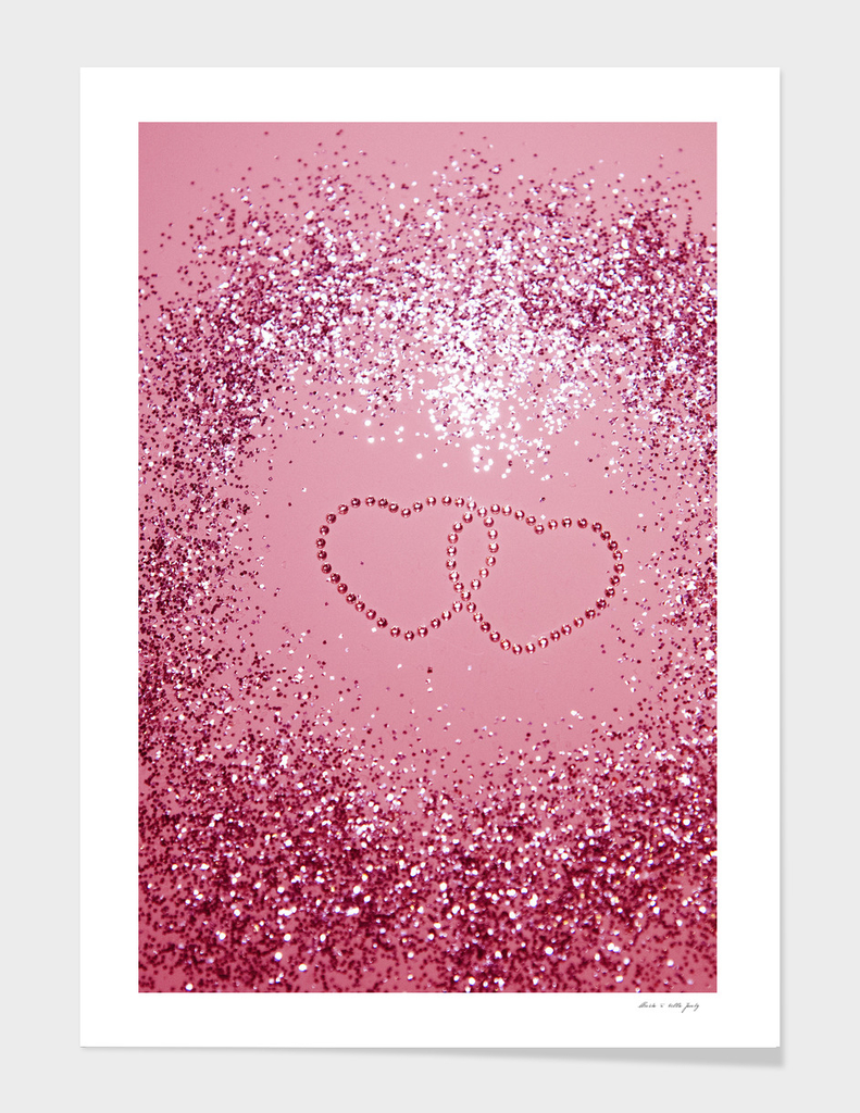 In Love Sparkling Glitter Hearts #1 #red #decor #art
