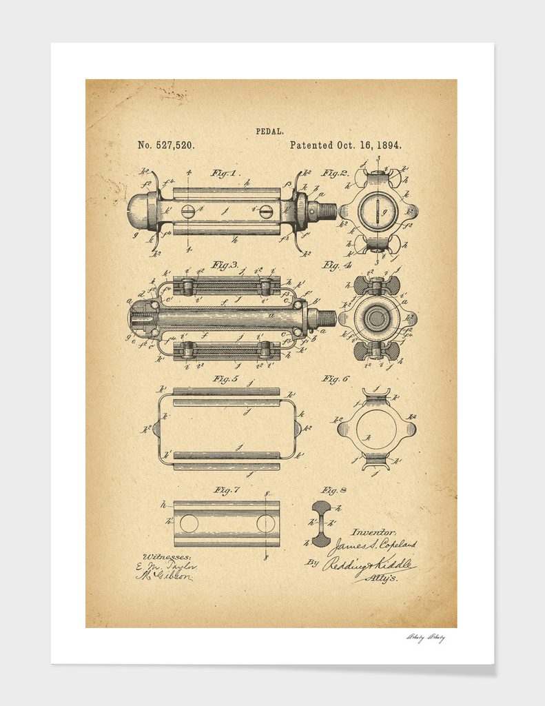 1894 Patent Velocipede Bicycle archive history invention