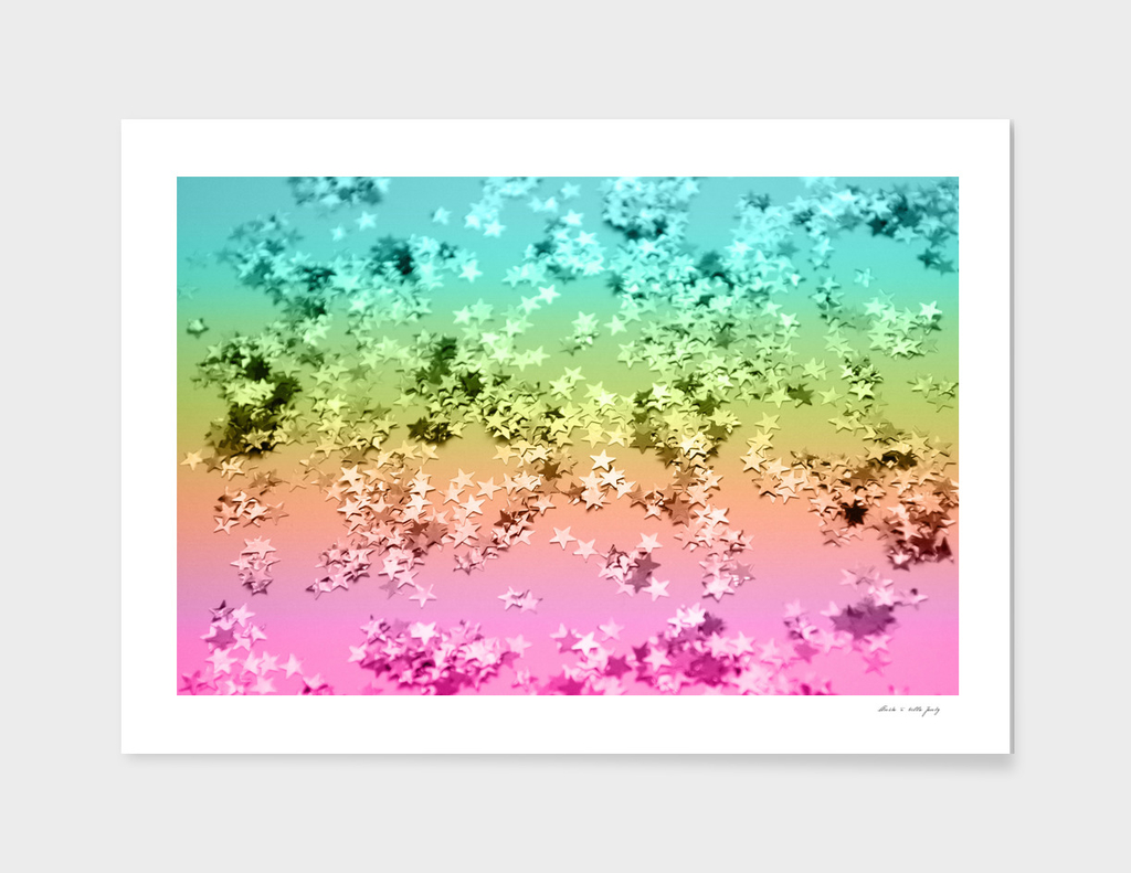 Rainbow Stars Glitter #1 #shiny #decor #art