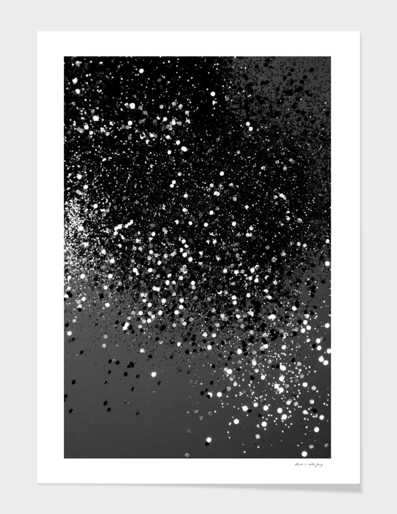 Dark Gray Black Lady Glitter #1 #shiny #decor #art