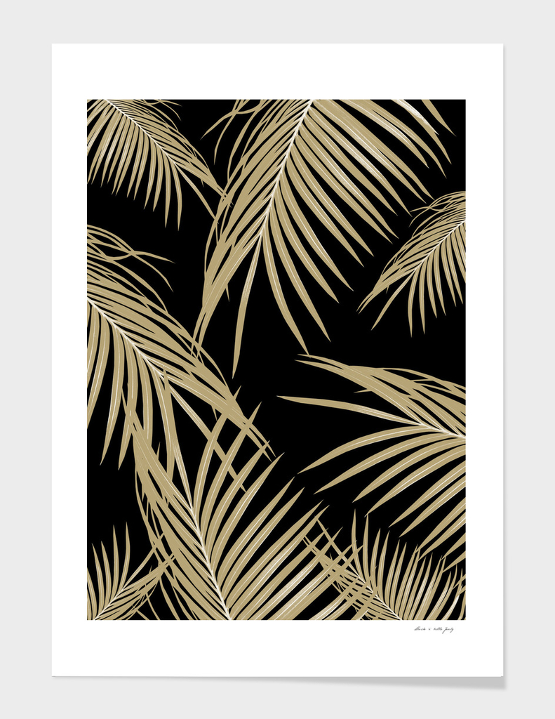 Gold Palm Leaves Dream #2 #tropical #decor #art