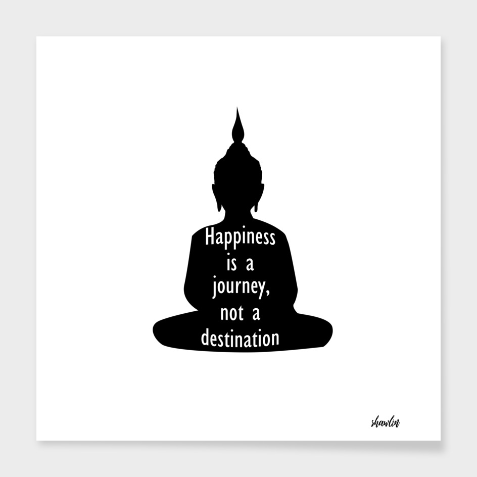 Silhouette of Buddha with inspirational quote