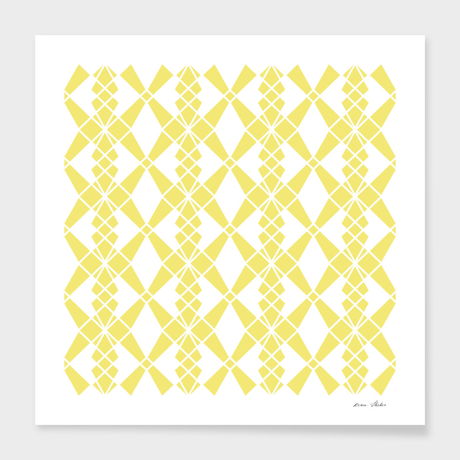 Abstract geometric pattern - gold and white.