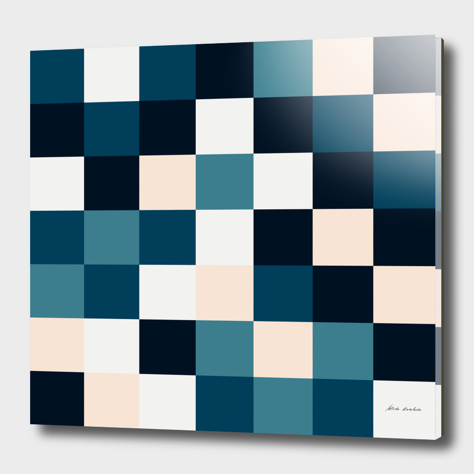 Blue & Neutral Squares II