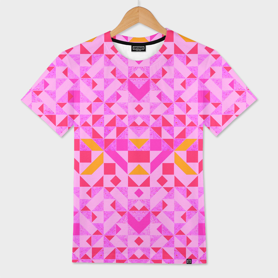 Abstract Geometric Candy Pink