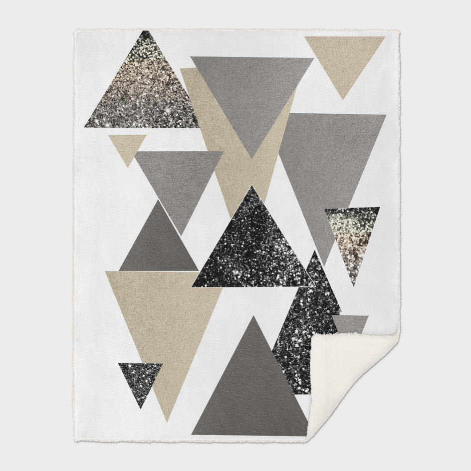 Geometric Triangles Glitter Dream #2 #minimal #decor #art