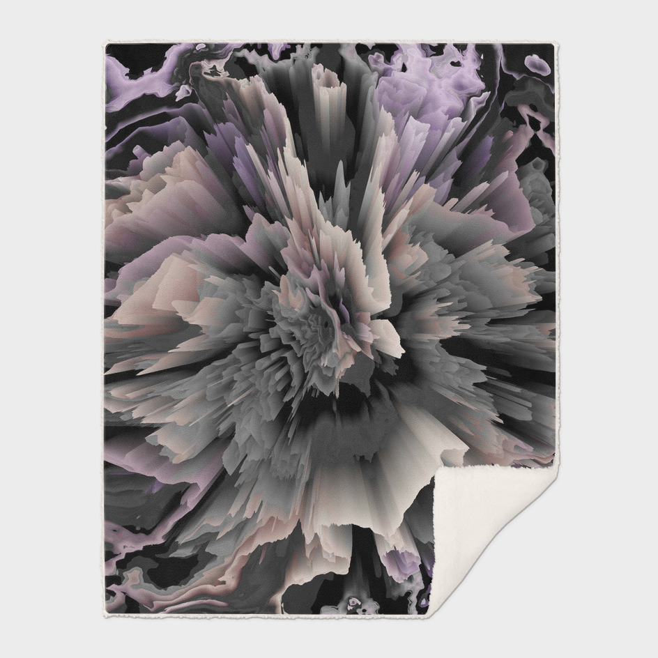 marble glitchy flower