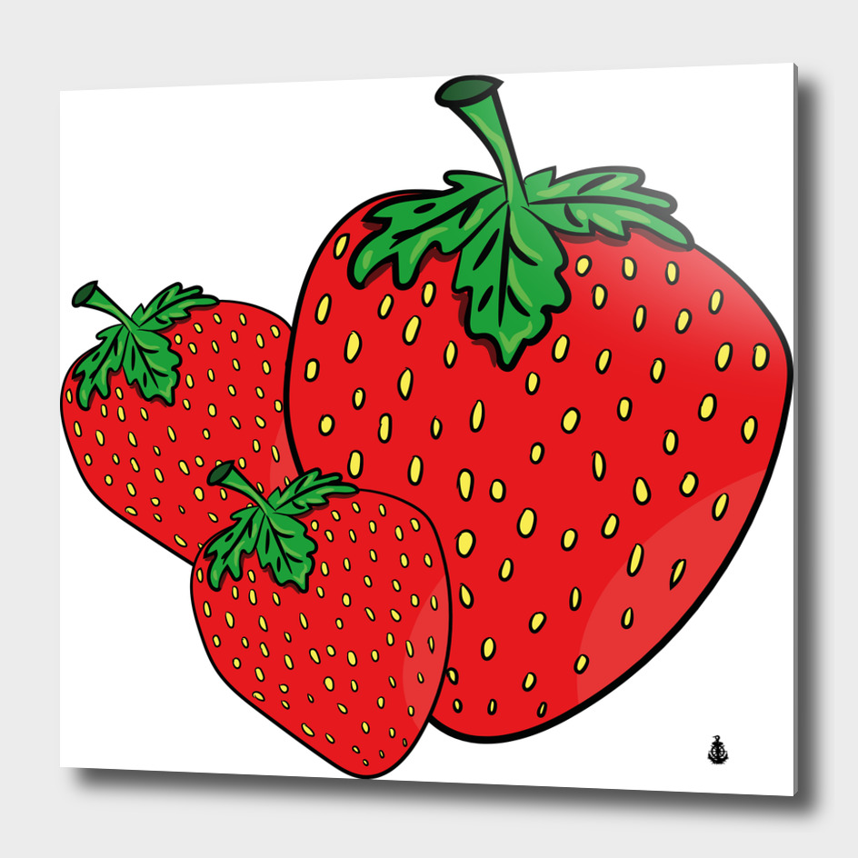 Red strawberry fruit