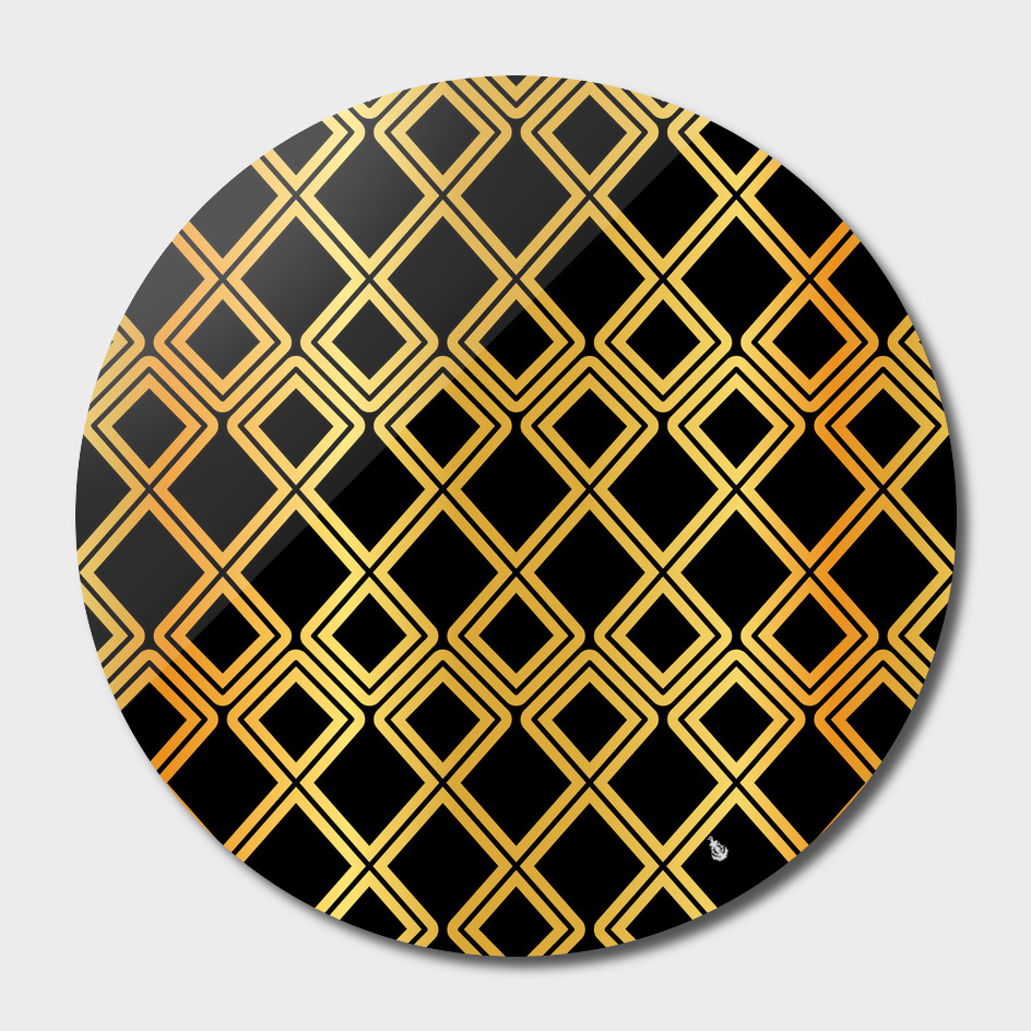 arabic pattern gold and black