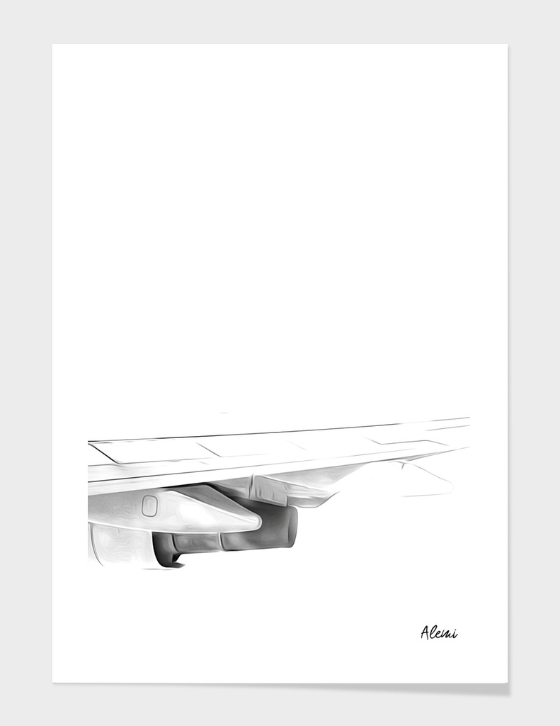 Black and White Airplane