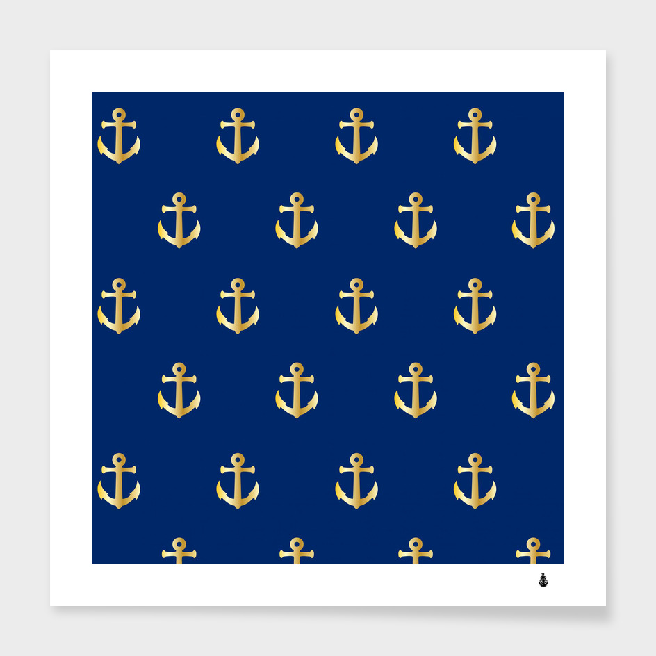 Gold Anchors Background