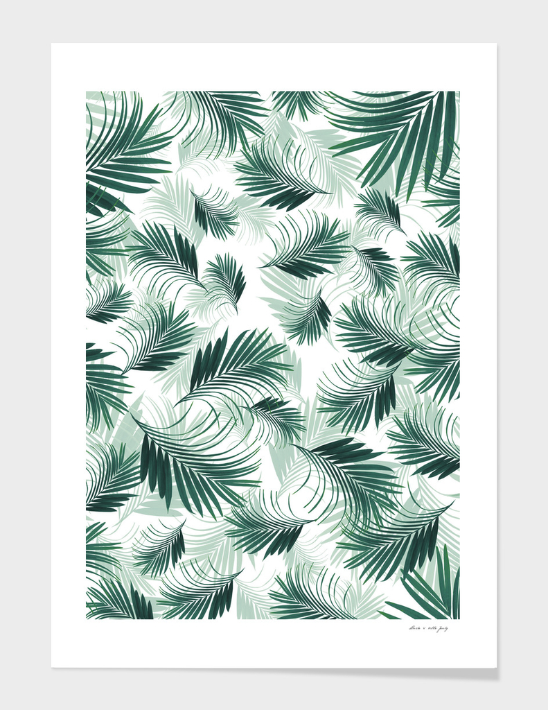Tropical Green Palms Pattern #1 #tropical #decor #art