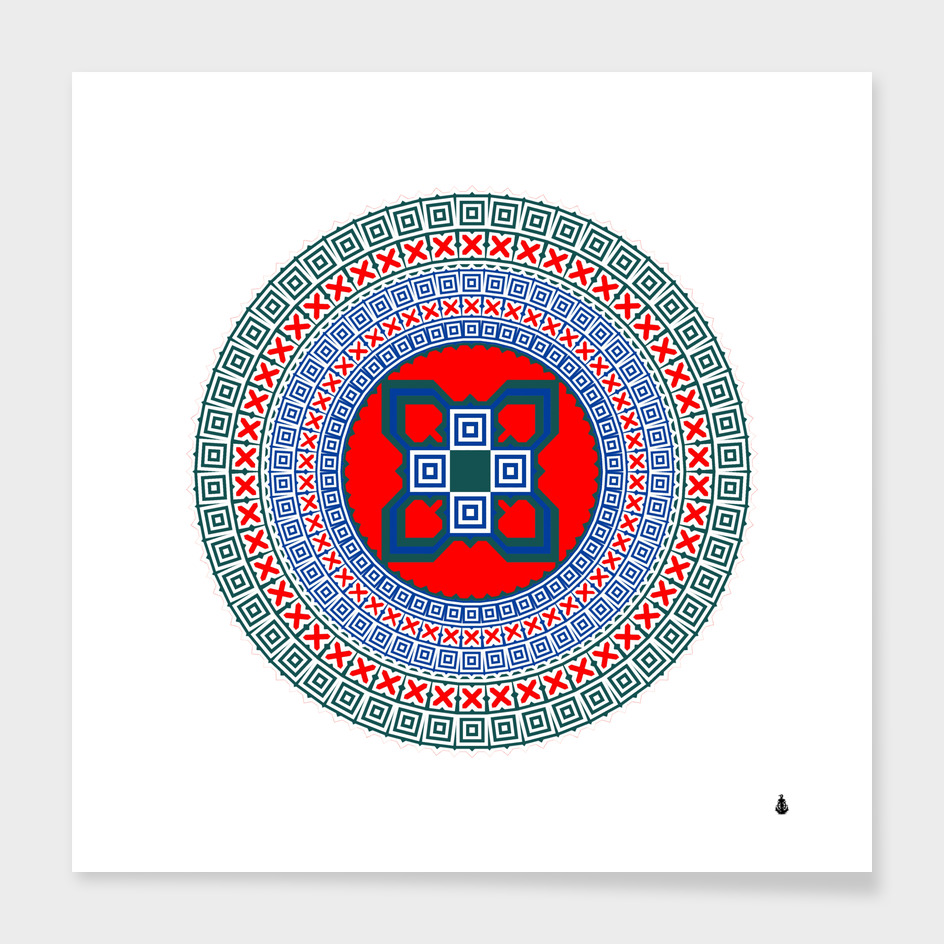 Design circular aztec symbol