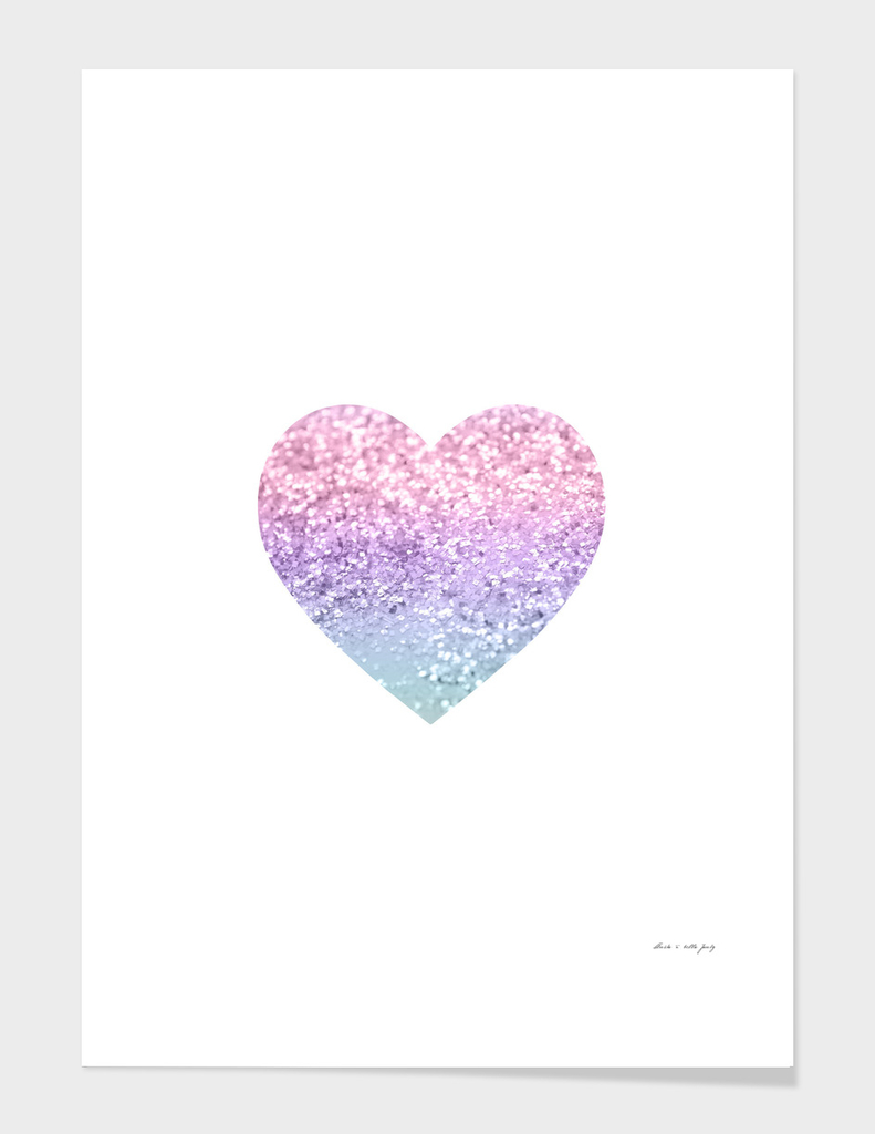 Unicorn Girls Glitter Heart #1 #shiny #pastel #decor #art