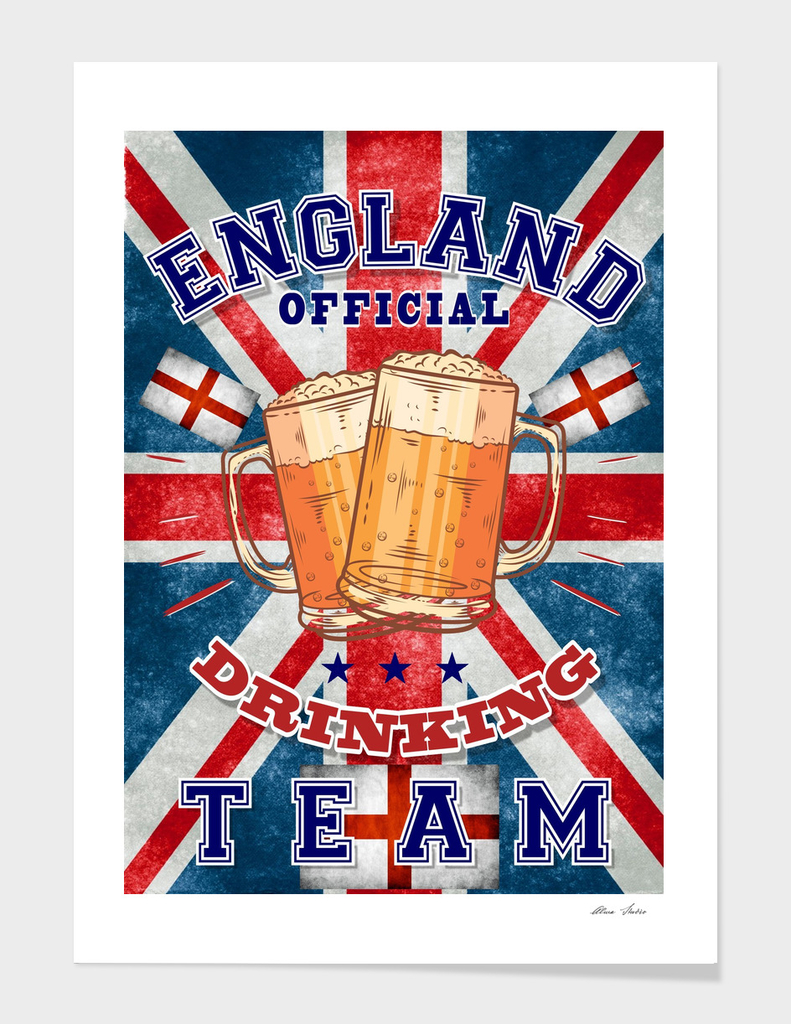 England Drinking Team, Beer poster, Beer t-shirt