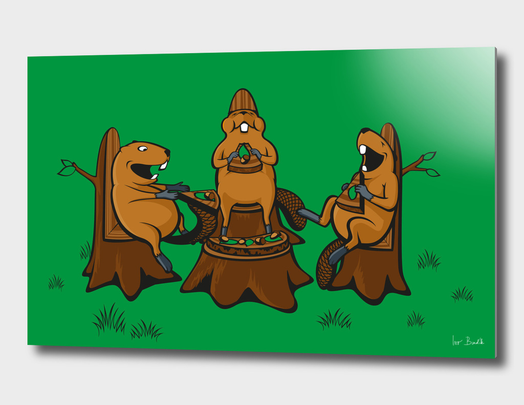 Beaver pizza party