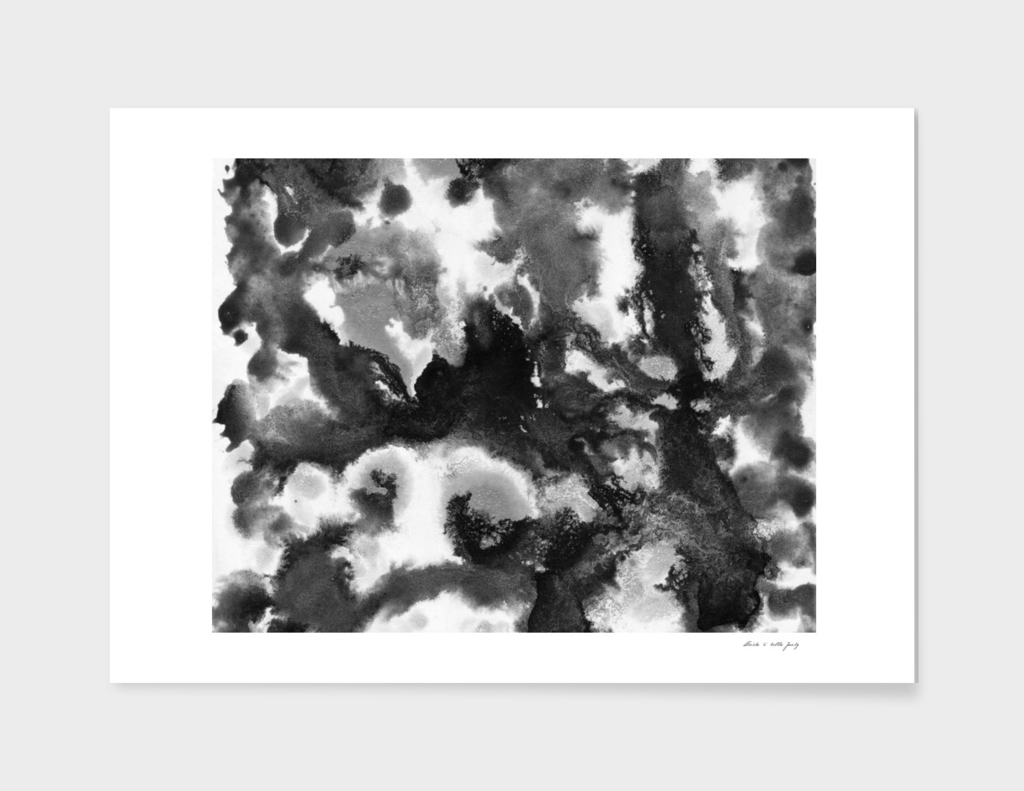 Black and White Abstract Painting #1 #ink #decor #art