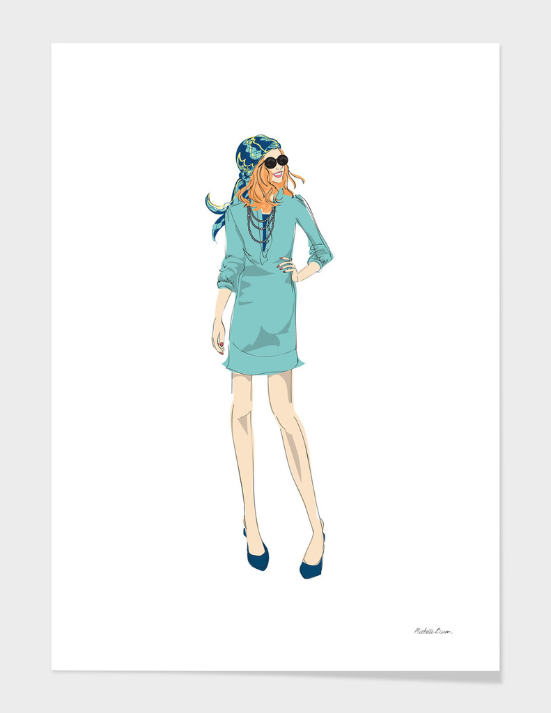 Boho Style Fashion Illustration