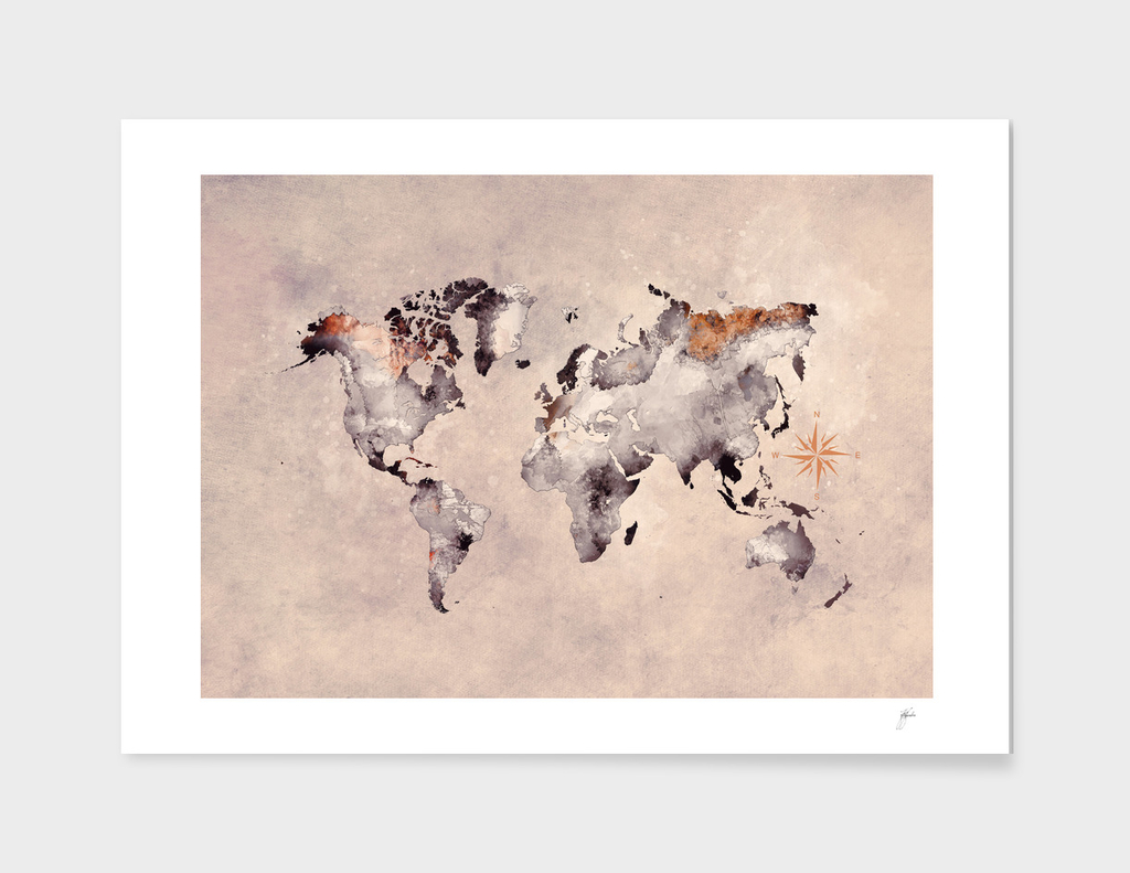 world map grey brown #map #world