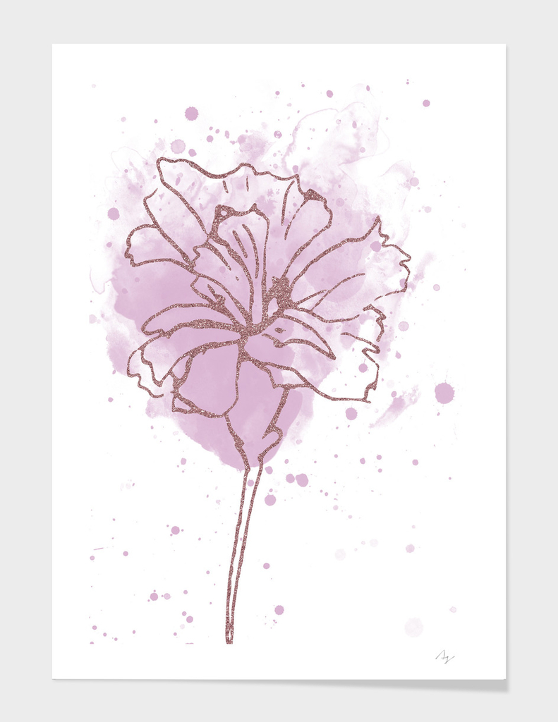 Pink Lavender - Glitter Flower
