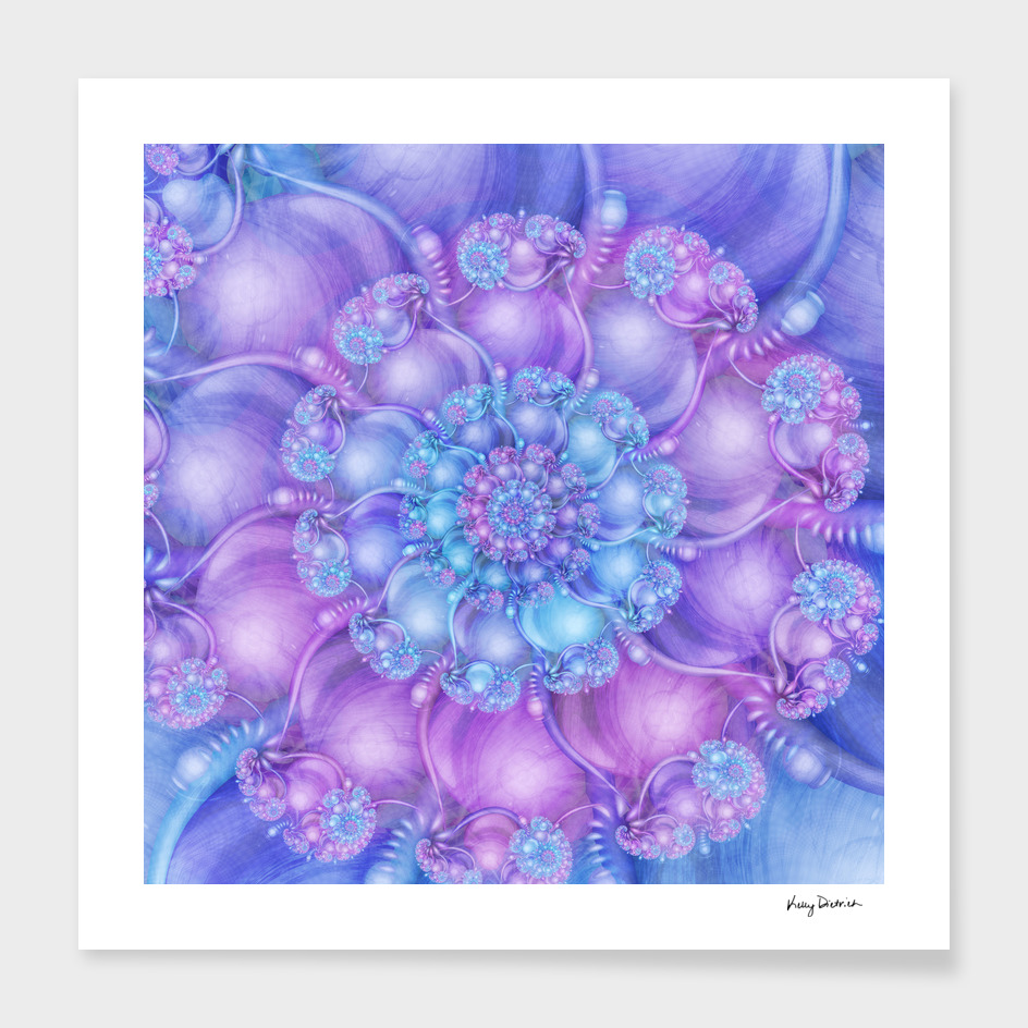 Cerulean Blue & Violet Purple Spiral