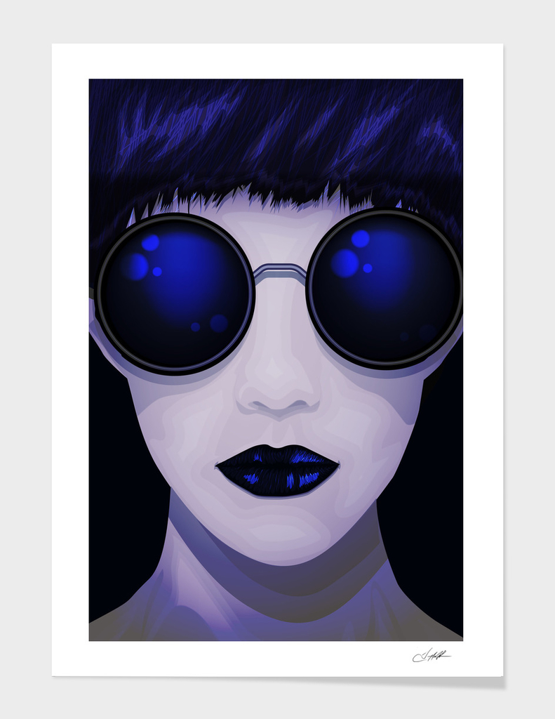 Blue Woman Sunglasses