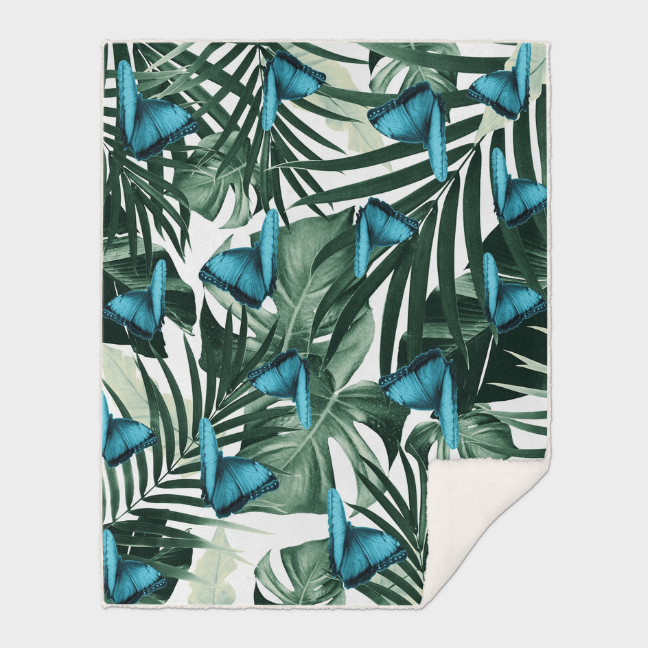 Tropical Butterfly Jungle Leaves Pattern #5 #tropical #decor