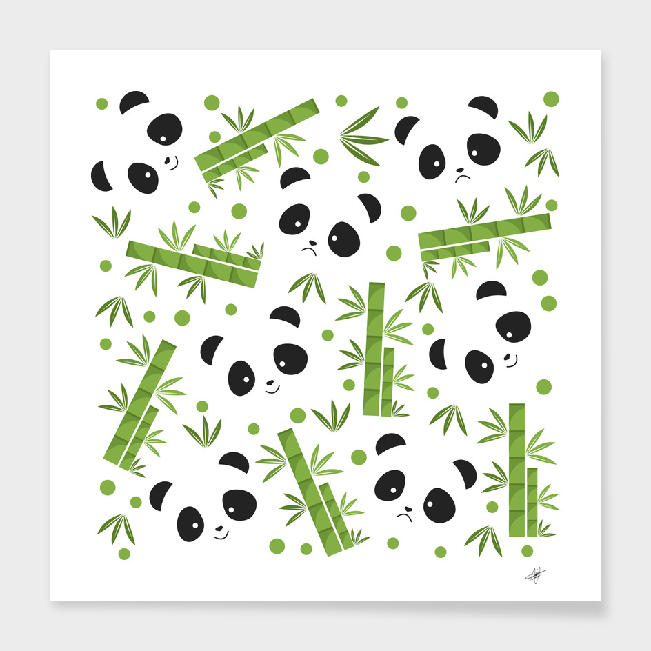 giant panda bear bamboo icon green bamboo