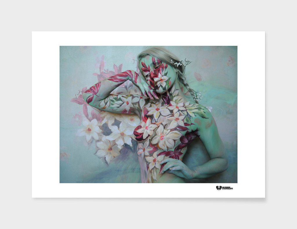 "FLOWERS" bodypainting art by Lana Chromium - Wall art