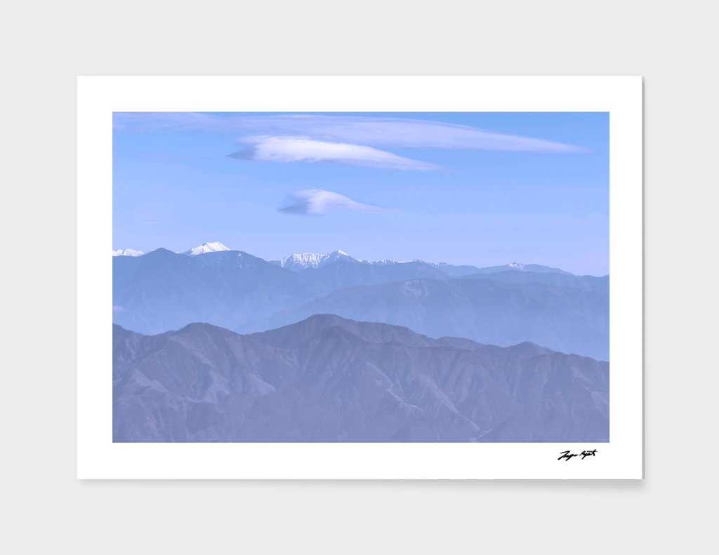 Blue color mountains