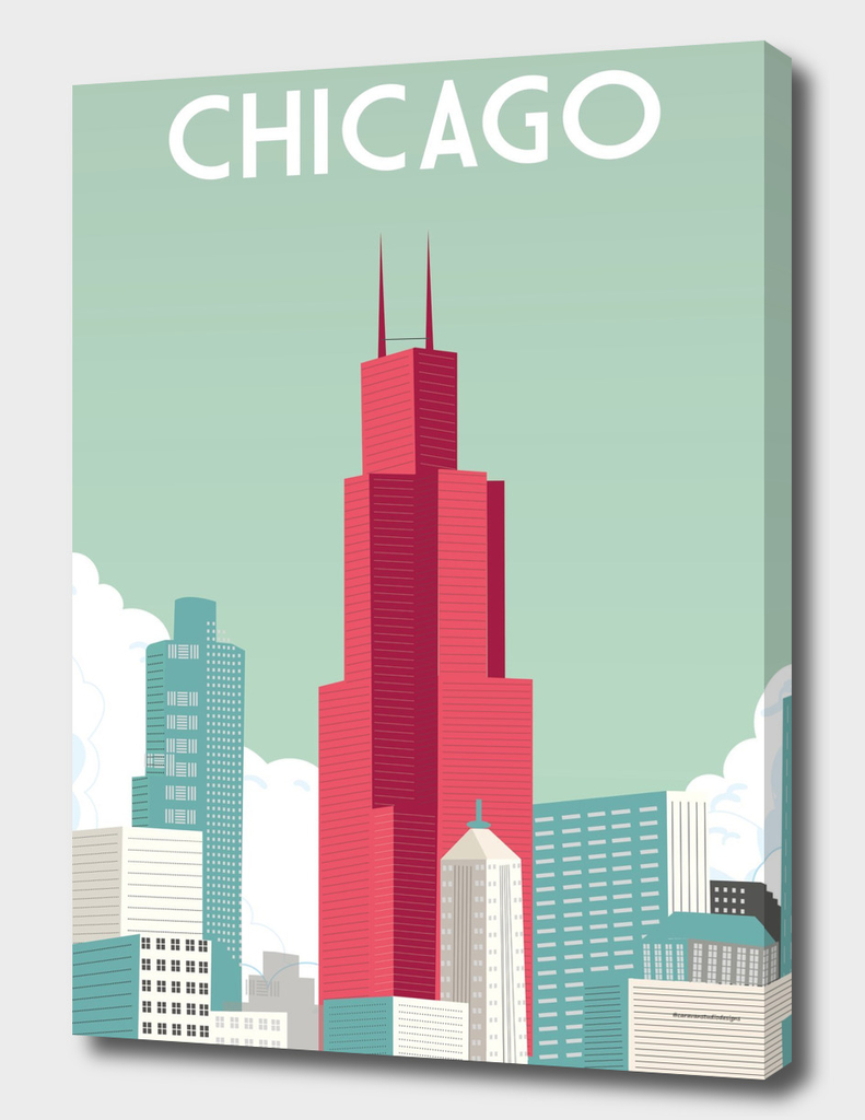 Chicago illinois | Vintage Travel Poster |Chicago poster