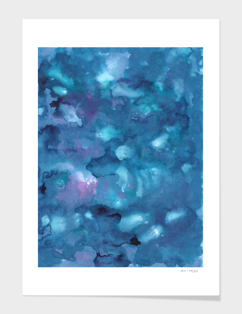 Dreamy Ocean Abstract Painting #1 #ink #decor #art