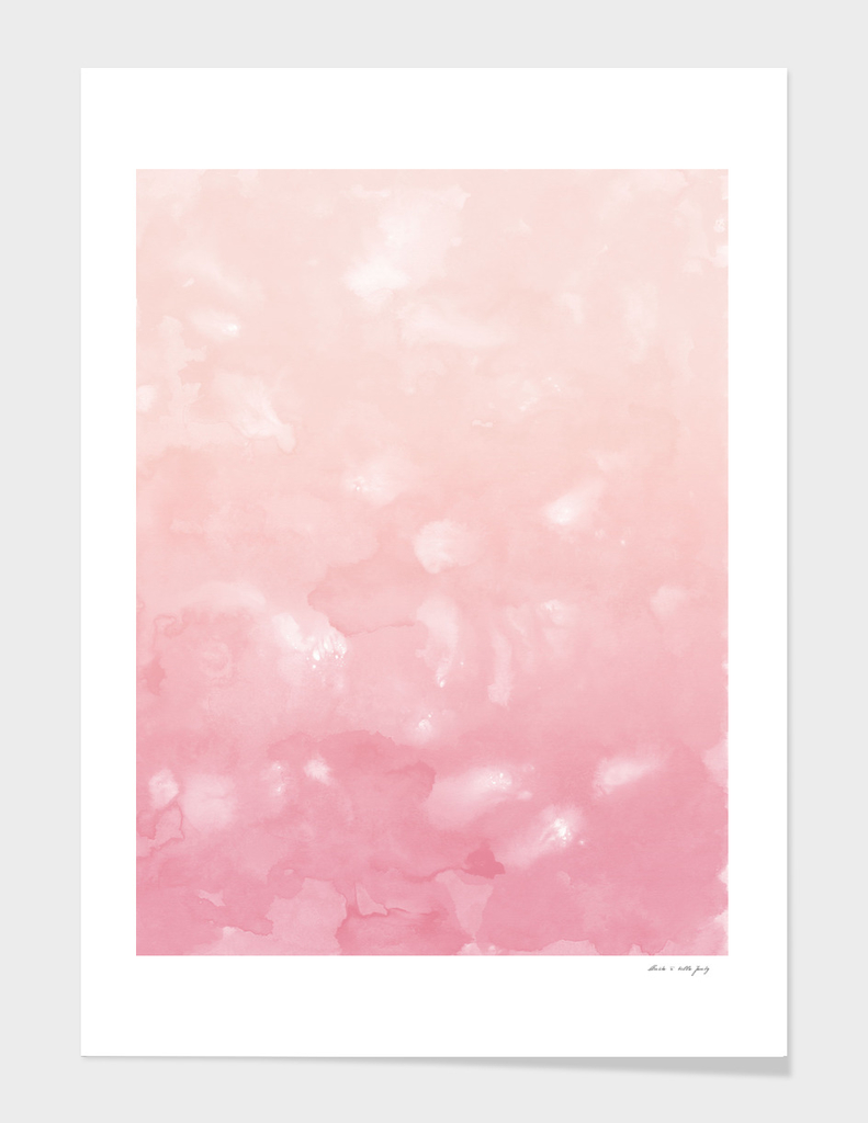 Touching Coral Pink Abstract Painting #1 #ink #decor #art