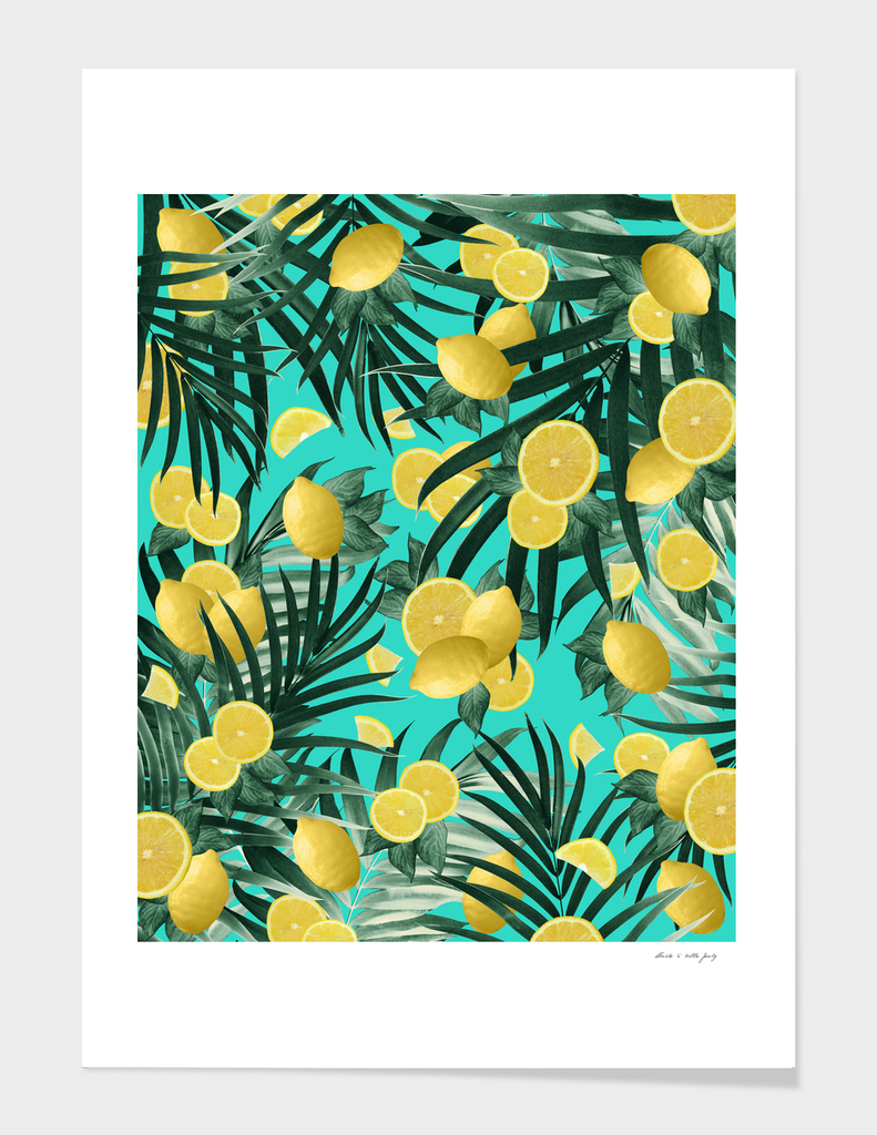 Summer Lemon Twist Jungle #1 #tropical #decor #art