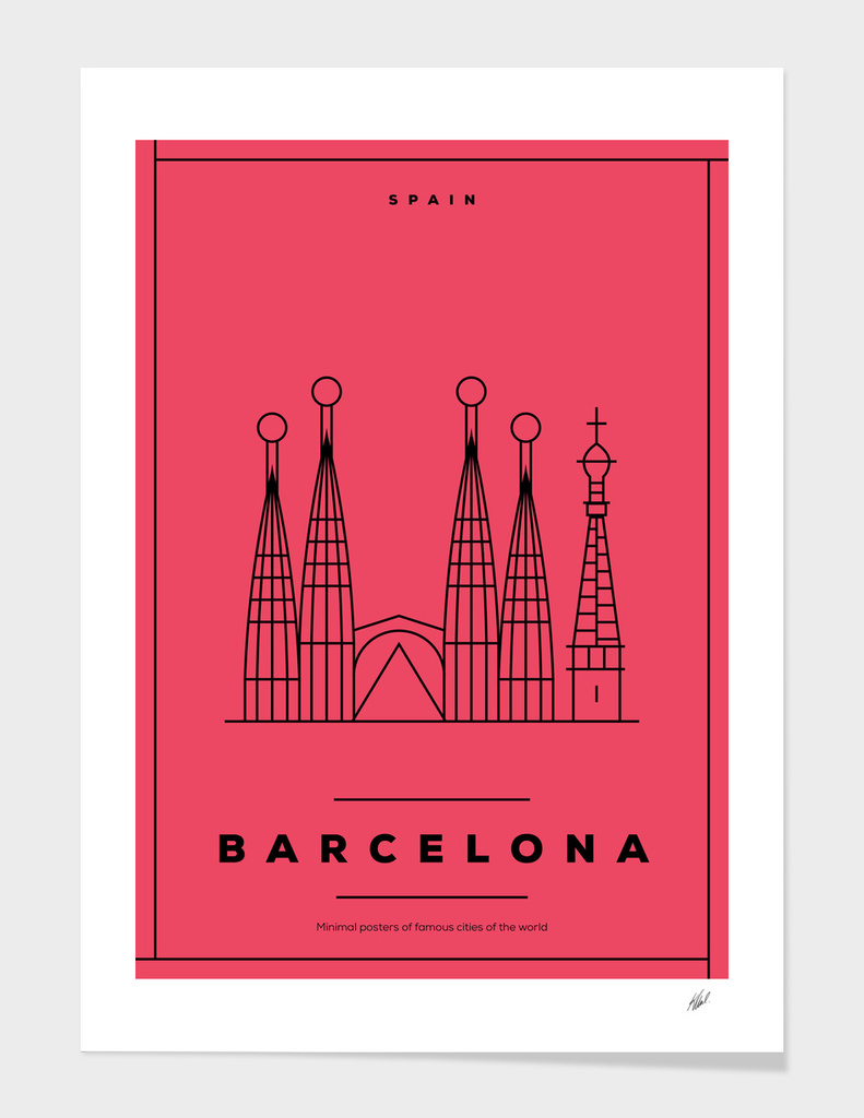 Minimal Barcelona City Posters