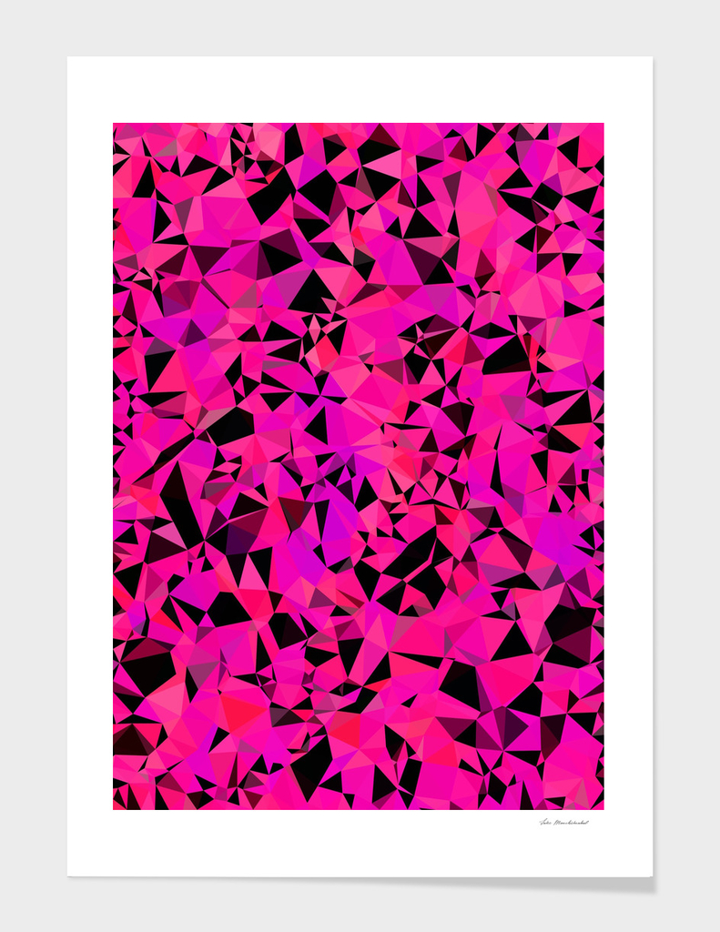 geometric triangle abstract in pink and black