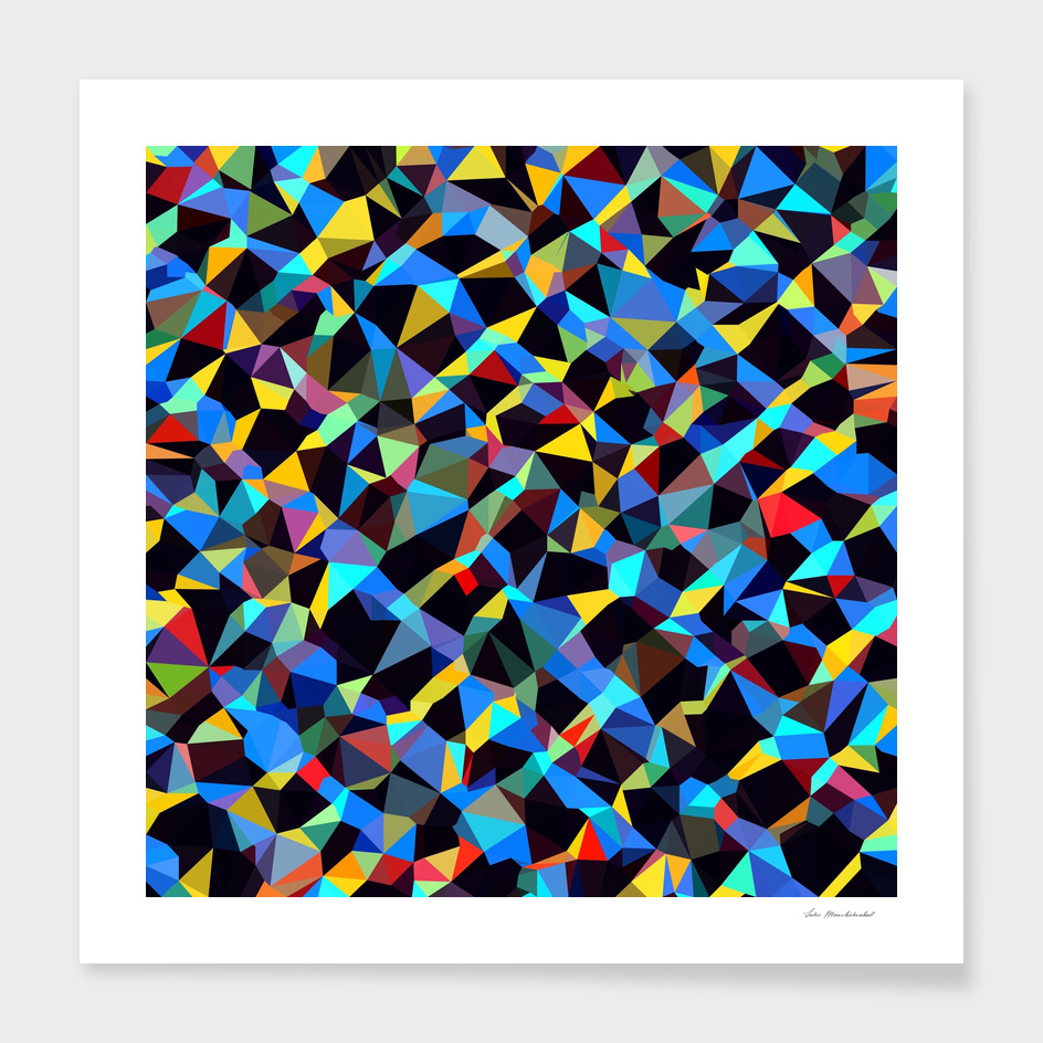 geometric triangle pattern abstract in blue