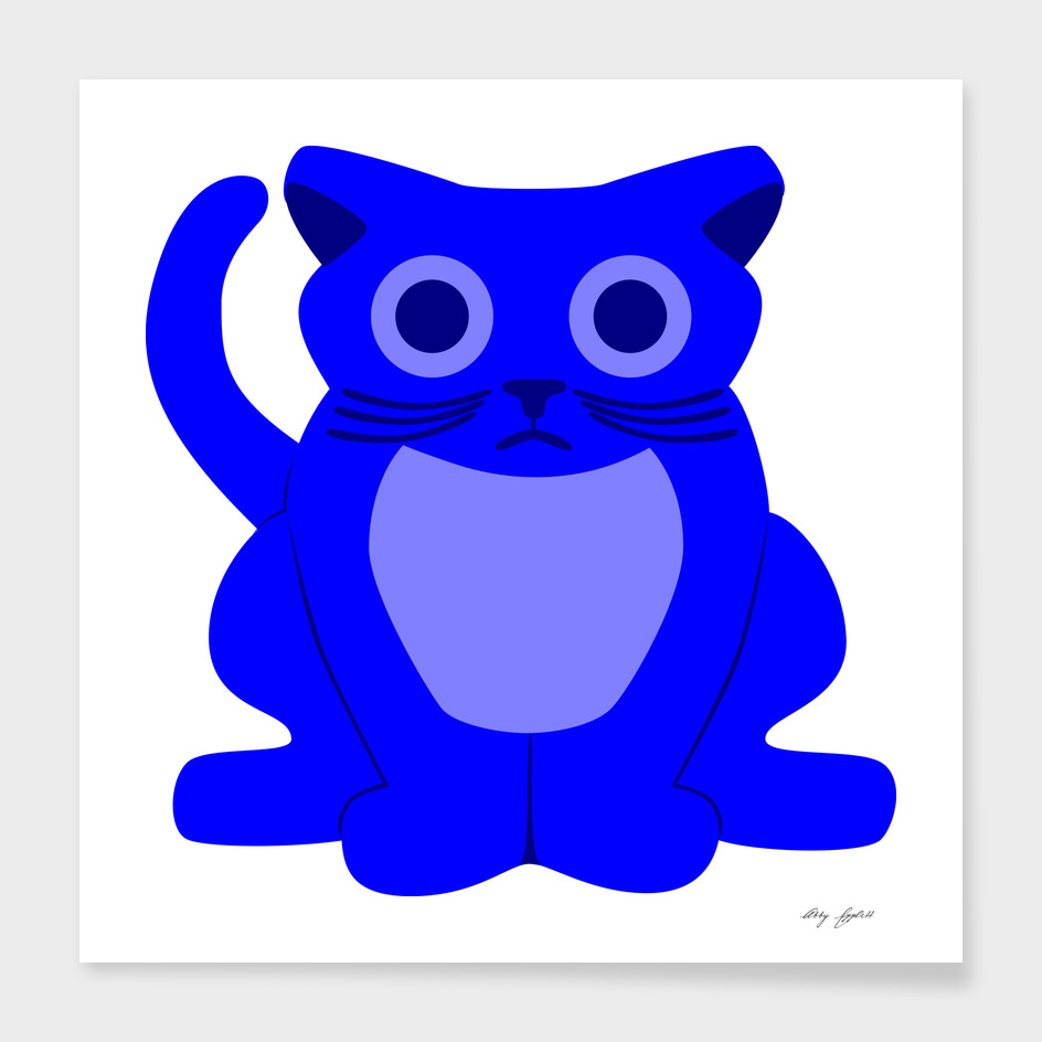 Sad Blue Cat
